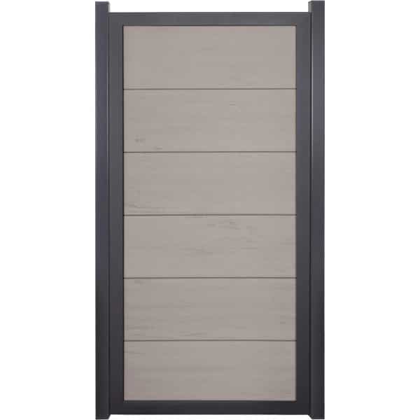 GroJaViento Zaunelement Bi-Color Sand 90x180 cm Rahmen: Anthrazit