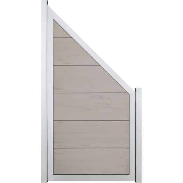 GroJaViento Zaunelement Bi-Color Sand 90x180/90 cm Rahmen: Silber