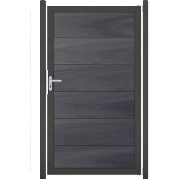 GroJaViento Zauntor Steingrau co-extrudiert 100x180 cm Rahmen: Anthrazit DB703