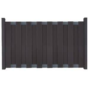 Groja Vorgartenzaun aus BPC 180 cm x 90 cm Anthrazit Querriegel DB703