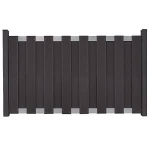 Groja Vorgartenzaun aus BPC 180 cm x 90 cm Anthrazit Querriegel EV1