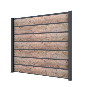 Gutta Sichtschutzzaun-Element Anthrazit 202 cm x 186 cm Schichtst. Holzoptik