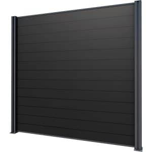 Gutta Sichtschutzzaun-Element WPC Anthrazit 202 cm x 186 cm Dielen Grau