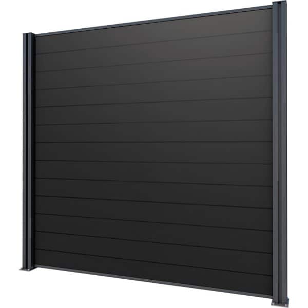 Gutta Sichtschutzzaun-Element WPC Anthrazit 202 cm x 186 cm Dielen Grau