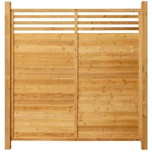Home Deluxe Holz-Sichtschutzzaun Soma 1 Element und 2 Pfosten Natur
