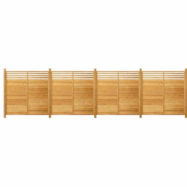 Home Deluxe Holz-Sichtschutzzaun Soma 4 Elemente und 5 Pfosten Natur