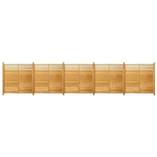 Home Deluxe Holz-Sichtschutzzaun Soma 5 Elemente und 6 Pfosten Natur