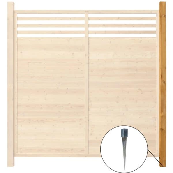 Home Deluxe Holz-Sichtschutzzaun Soma Pfosten Natur
