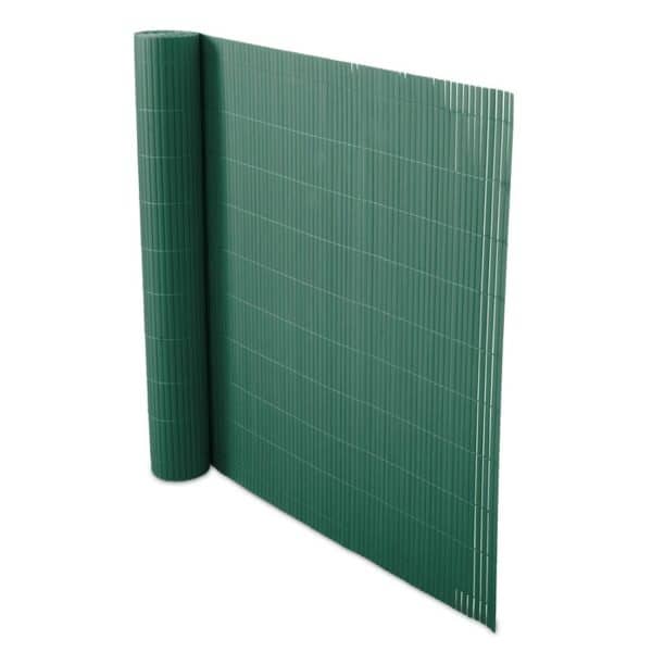 KARAT PVC Sichtschutzzaun Blickdicht für Garten und Balkon Grün 100 x 300 cm