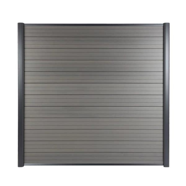 KARAT WPC Sichtschutzzaun - Komplettset inkl. Montagematerial - Zaun für Garten und Terrasse 180 x 180 cm - WPC-Pfosten