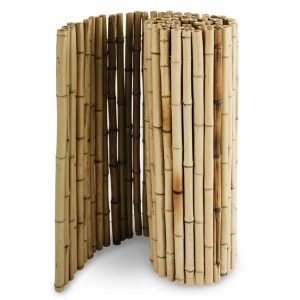 Karat Bambus Sichtschutzzaun Vollrohr - Sichtschutz für Balkon und Garten - Natur 180 x 200 cm