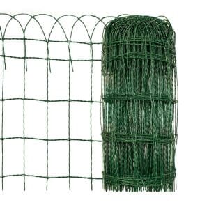 Karat Ziergeflecht 40 x 2500 cm Ziergitter Zaungeflecht für Beetbegrenzung Maschenweite 15 x 9 cm Grün