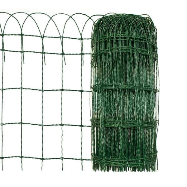 Karat Ziergeflecht 40 x 2500 cm Ziergitter Zaungeflecht für Beetbegrenzung Maschenweite 15 x 9 cm Grün