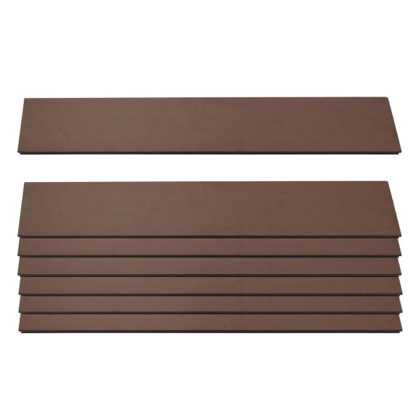 MCW 7er Set Latten Für WPC-Sichtschutz Savoie Bretter Windschutz Ca. 1qm - 90cm Braun