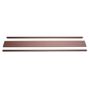MCW Abschluss-Set für WPC-Sichtschutz Savoie Abschlussprofil Windschutz Alu-Pfosten 180cm Braun