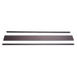 MCW Abschluss-Set für WPC-Sichtschutz Savoie Abschlussprofil Windschutz Alu-Pfosten 180cm anthrazit