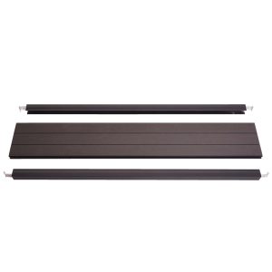 MCW Abschluss-Set für WPC-Sichtschutz Savoie Abschlussprofil Windschutz Alu-Pfosten 90cm anthrazit
