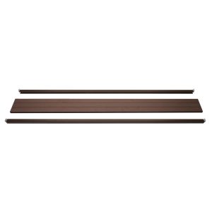 MCW Abschluss-Set für WPC-Sichtschutz Savoie Abschlussprofil Windschutz WPC-Pfosten 180cm Braun
