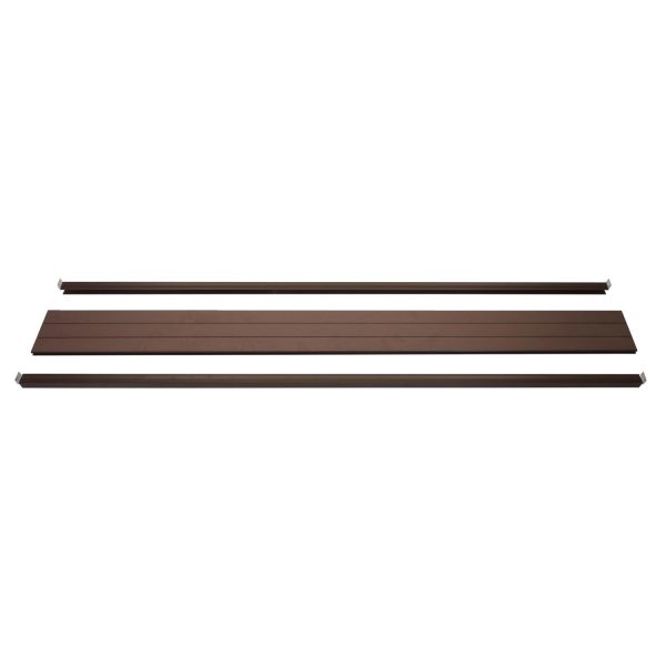 MCW Abschluss-Set für WPC-Sichtschutz Savoie Abschlussprofil Windschutz WPC-Pfosten 180cm Braun