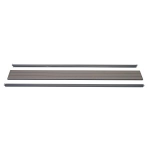 MCW Abschluss-Set für WPC-Sichtschutz Savoie Abschlussprofil Windschutz WPC-Pfosten 180cm Grau