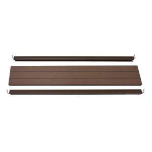 MCW Abschluss-Set für WPC-Sichtschutz Savoie Abschlussprofil Windschutz WPC-Pfosten 90cm Braun