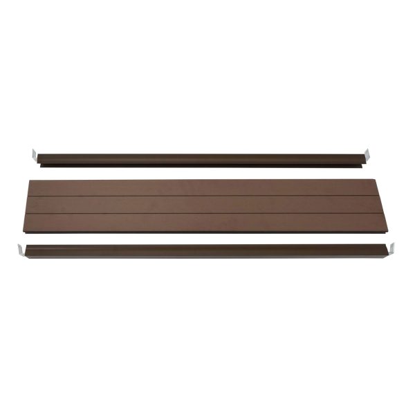 MCW Abschluss-Set für WPC-Sichtschutz Savoie Abschlussprofil Windschutz WPC-Pfosten 90cm Braun
