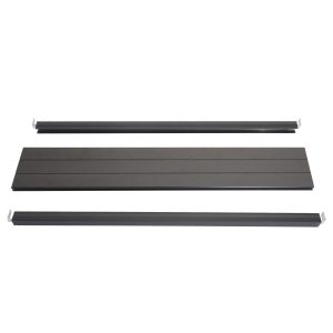 MCW Abschluss-Set für WPC-Sichtschutz Savoie Abschlussprofil Windschutz WPC-Pfosten 90cm anthrazit