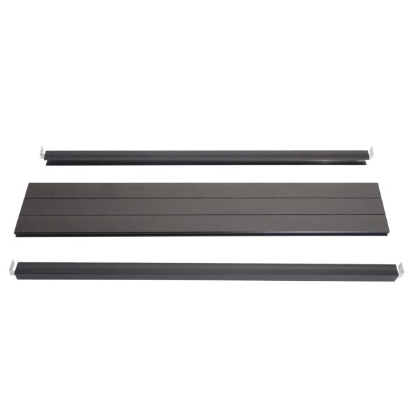 MCW Abschluss-Set für WPC-Sichtschutz Savoie Abschlussprofil Windschutz WPC-Pfosten 90cm anthrazit