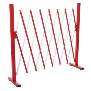 MCW Absperrgitter B34 Scherengitter Zaun Schutzgitter ausziehbar Alu Rot-Weiß Höhe 103cm Breite 28-200cm