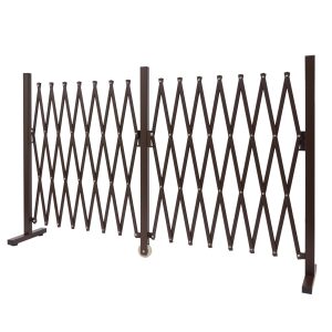 MCW Absperrgitter B34 Zaun Schutzgitter Scherengitter Trenngitter Alu ausziehbar Braun Höhe 103cm Breite 52-400cm