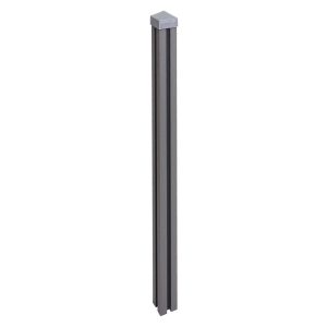 MCW WPC-Pfosten Savoie-WPC-Zaun Pfeiler Pfahl Stecksystem - 240cm Grau