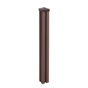 MCW WPC-Pfosten Savoie-WPC-Zaun Pfeiler Pfahl Stecksystem - 98cm Braun