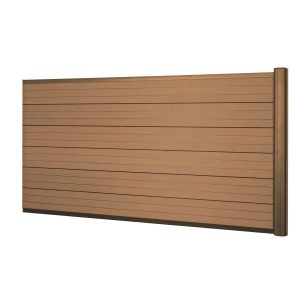 MCW WPC-Sichtschutz Savoie Windschutz Zaun Alu-Pfosten - Erweiterungselement Niedrig 1