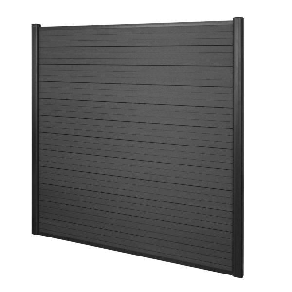 MCW WPC-Sichtschutz Savoie Windschutz Zaun Alu Premium - Basiselement 1
