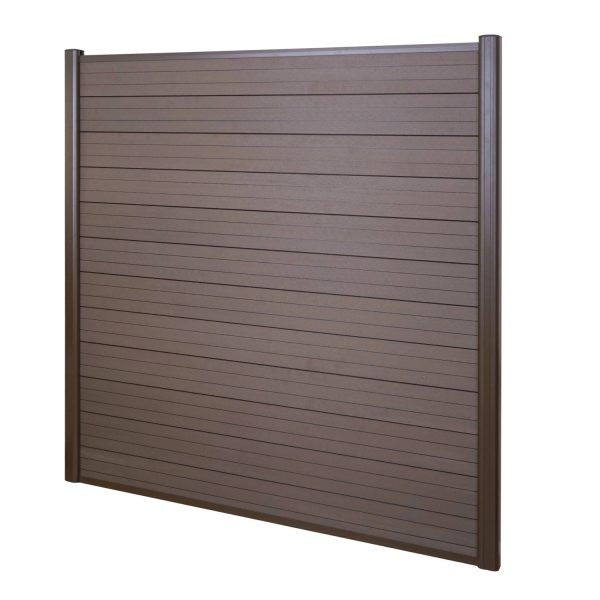 MCW WPC-Sichtschutz Savoie Windschutz Zaun Alu Premium - Basiselement 1