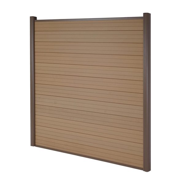 MCW WPC-Sichtschutz Savoie Windschutz Zaun Alu Premium - Basiselement 1