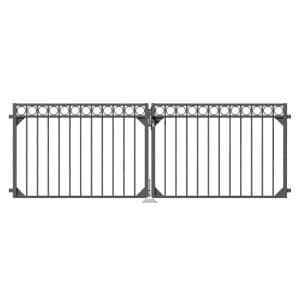 Metallzaun Doppeltor Circle Anthrazit 100 cm x 301 cm
