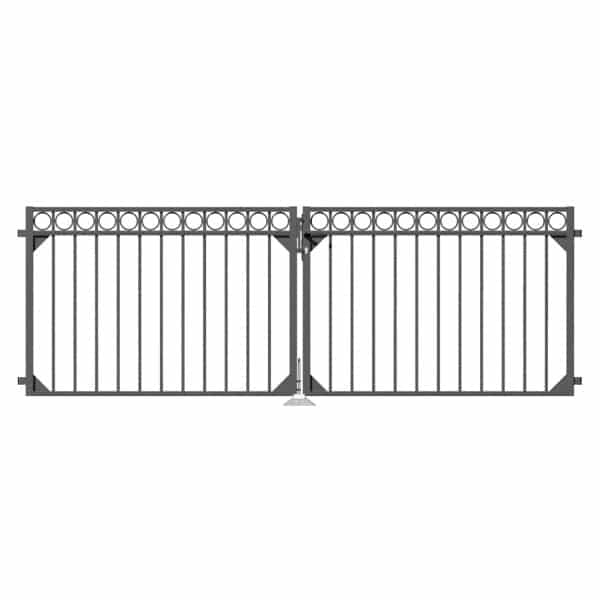 Metallzaun Doppeltor Circle Anthrazit 100 cm x 301 cm
