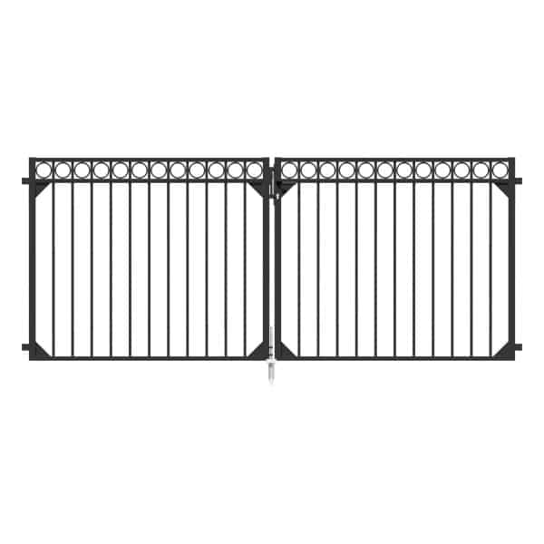 Metallzaun Doppeltor Circle Anthrazit 120 cm x 301 cm
