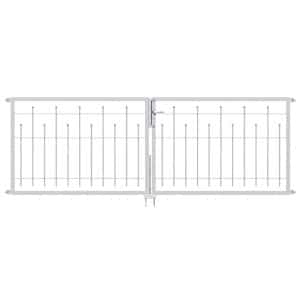 Metallzaun Doppeltor-Set Madrid verzinkt z. Einbetonieren 80 cm x 300 cm