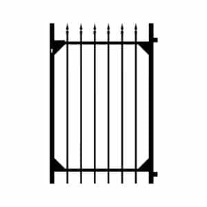 Metallzaun Einzeltor Chaussee Schwarz 120 cm x 96