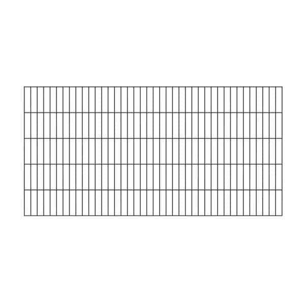 Metallzaun Grund-Set Doppelstabmatte Anthrazit z. Einbetonieren 140 cm x 10 m
