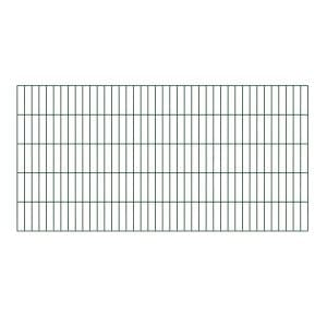 Metallzaun Grund-Set Doppelstabmatte Grün z. Einbetonieren 100 cm x 10 m