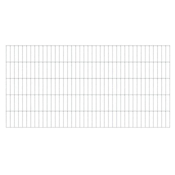 Metallzaun Grund-Set Doppelstabmatte feuerverzinkt z. Einbeton. 120 cm x 10 m