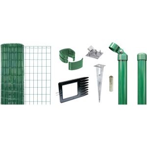 Metallzaun-Set Alberts Fix-Clip Pro 122 cm H. 25m L. Grün für Einschlagbodenh.