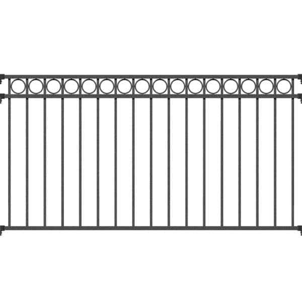 Metallzaun Zaunfeld Circle Anthrazit 100 cm x 200 cm