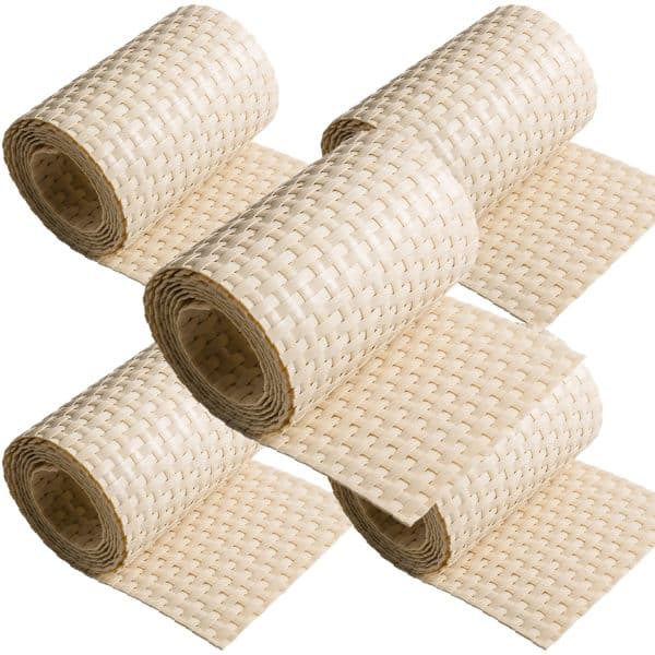 NYVI Polyrattan Sichtschutzstreifen 255x19 cm 5 Rollen Beige