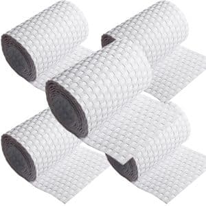 NYVI Polyrattan Sichtschutzstreifen 255x19 cm 5 Rollen Weiß