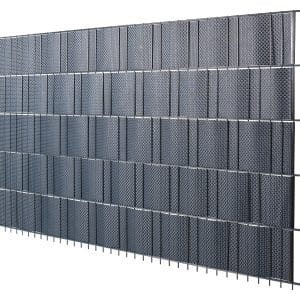 PVC-Sichtschutzstreifen Anthrazit Höhe 19 cm Länge 200 cm 5 Streifen