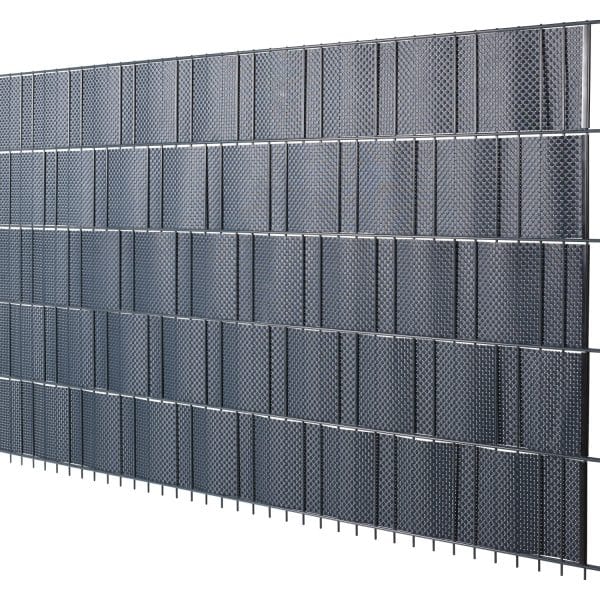 PVC-Sichtschutzstreifen Anthrazit Höhe 19 cm Länge 200 cm 5 Streifen